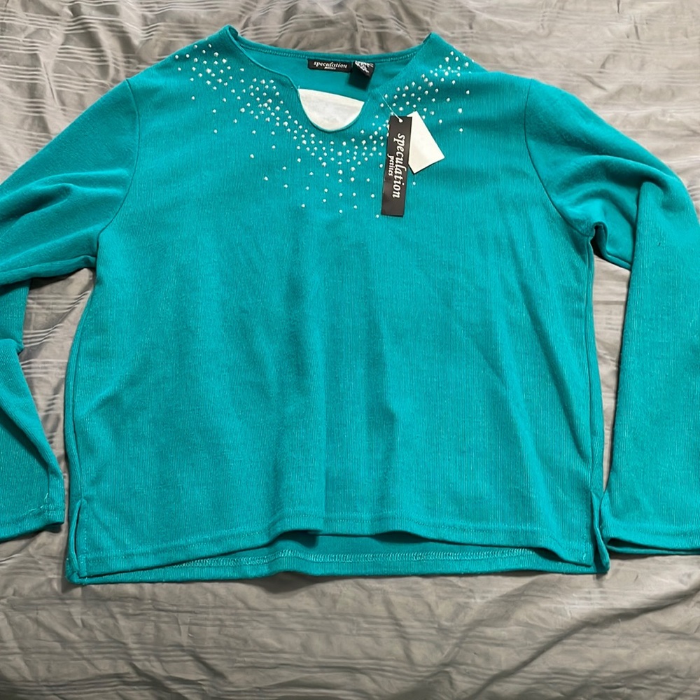 NWT Studded Long Sleeve Sweater